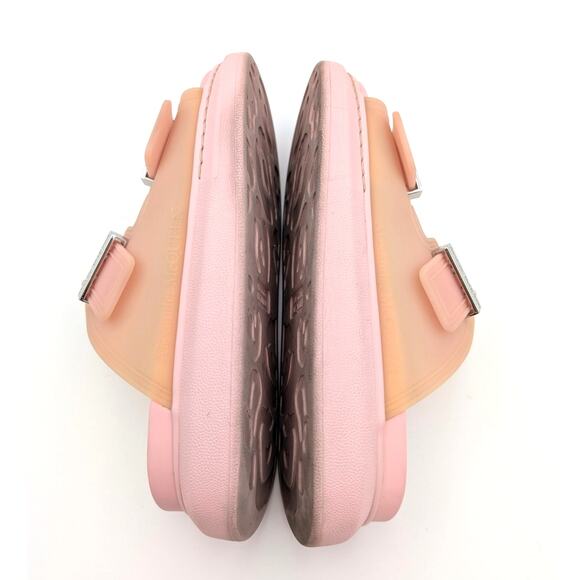 Alexander McQueen Hybrid Buckled Rubber Sandals Women's Pink Size US7 EU37.5 - Picture 9 of 13